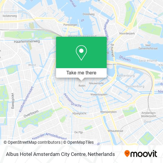 Albus Hotel Amsterdam City Centre Karte