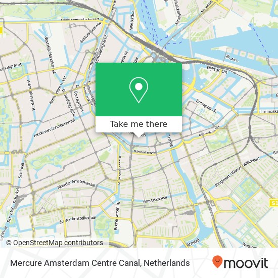 Mercure Amsterdam Centre Canal map