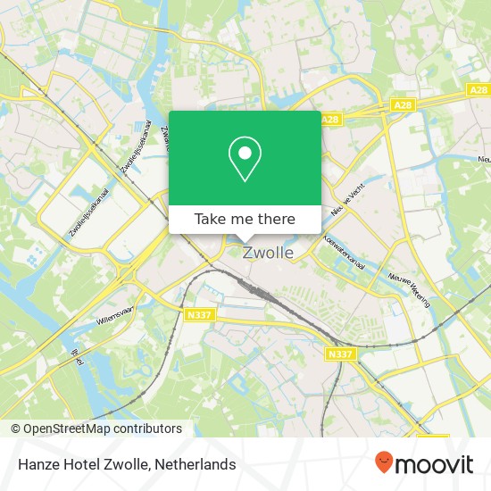 Hanze Hotel Zwolle map