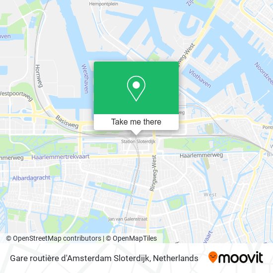 Gare routière d'Amsterdam Sloterdijk Karte