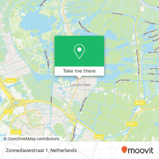 Zonnedauwstraat 1, 1121 XE Landsmeer Karte