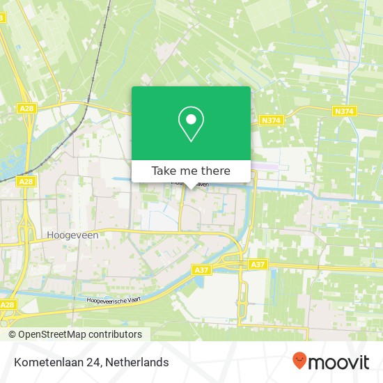 Kometenlaan 24, Kometenlaan 24, 7904 CM Hoogeveen, Nederland map