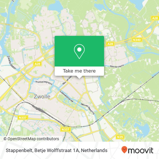 Stappenbelt, Betje Wolffstraat 1A map