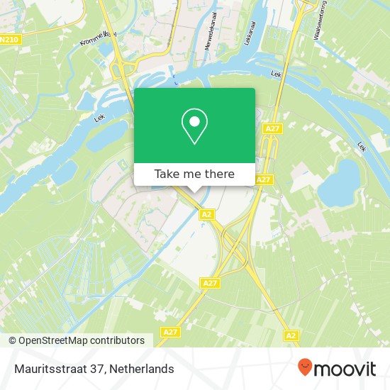 Mauritsstraat 37, Mauritsstraat 37, 4132 GB Vianen, Nederland map