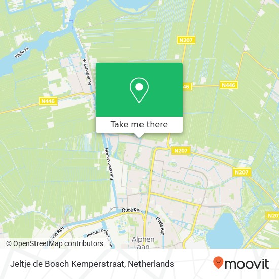 Jeltje de Bosch Kemperstraat, Jeltje de Bosch Kemperstraat, 2401 Alphen aan den Rijn, Nederland map