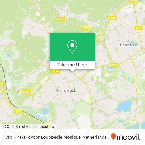 Crol Praktijk voor Logopedie Monique, Akerstraat-Noord 74 map