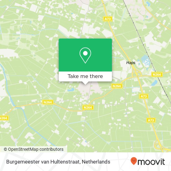 Burgemeester van Hultenstraat, 5443 AN Haps map
