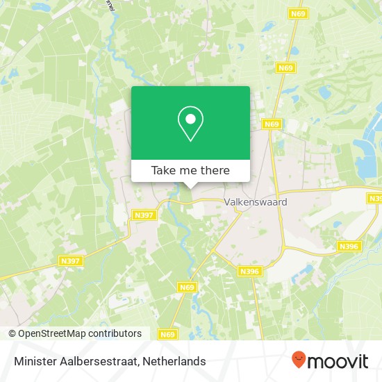 Minister Aalbersestraat, 5554 SC Valkenswaard map