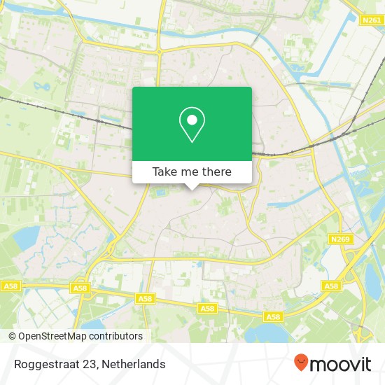 Roggestraat 23, 5025 MA Tilburg Karte