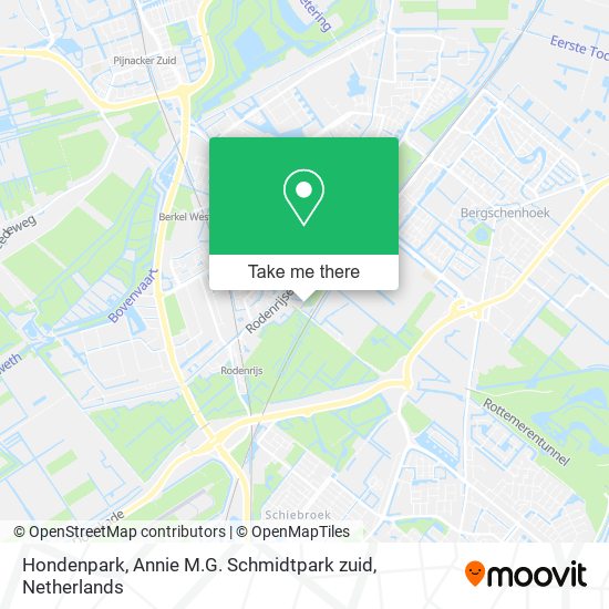 Hondenpark, Annie M.G. Schmidtpark zuid map