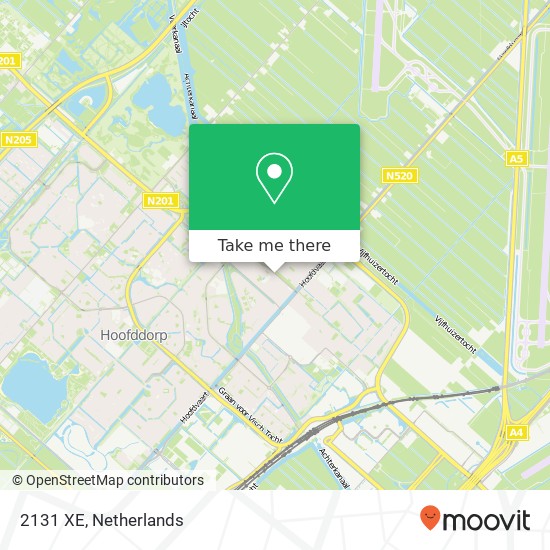 2131 XE, 2131 XE Hoofddorp, Nederland map
