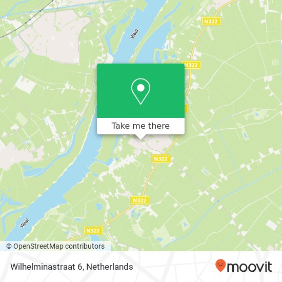 Wilhelminastraat 6, 6621 BB Dreumel map