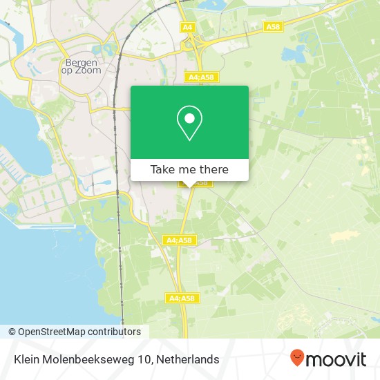 Klein Molenbeekseweg 10, Klein Molenbeekseweg 10, 4625 BW Bergen op Zoom, Nederland Karte