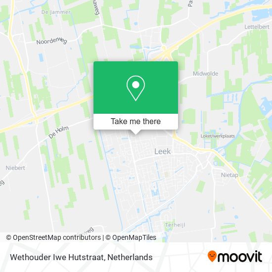 Wethouder Iwe Hutstraat map