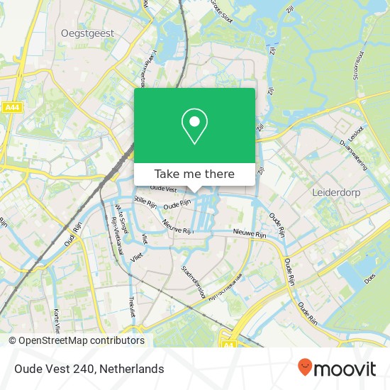 Oude Vest 240, Oude Vest 240, 2312 XZ Leiden, Nederland map