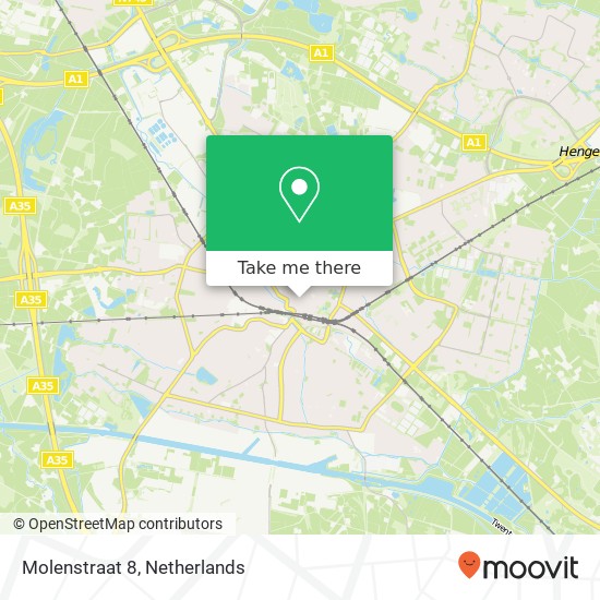 Molenstraat 8, 7551 DC Hengelo map