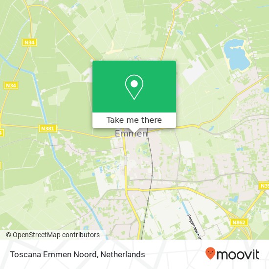 Toscana Emmen Noord, Hoofdstraat 126 map