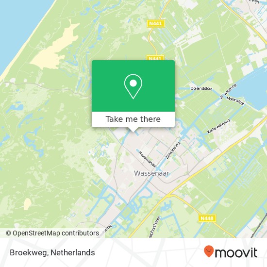 Broekweg, Broekweg, 2242 XT Wassenaar, Nederland map