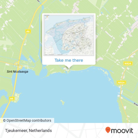 Tjeukemeer Karte