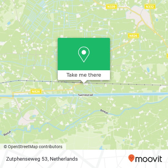 Zutphenseweg 53, 7245 NT Laren map