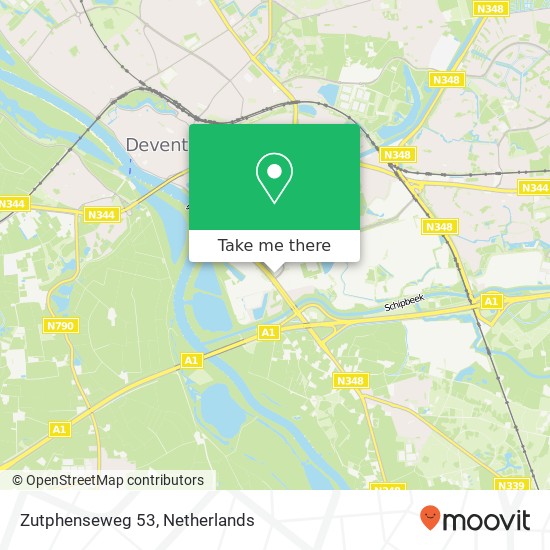 Zutphenseweg 53, Zutphenseweg 53, 7418 AH Deventer, Nederland map