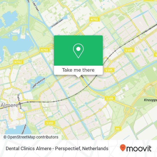 Dental Clinics Almere - Perspectief, Hendrick Avercampstraat 15 map