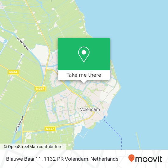 Blauwe Baai 11, 1132 PR Volendam map