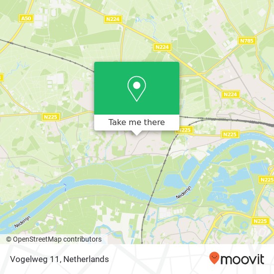 Vogelweg 11, 6862 GG Oosterbeek Karte