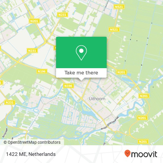 1422 ME, 1422 ME Uithoorn, Nederland map