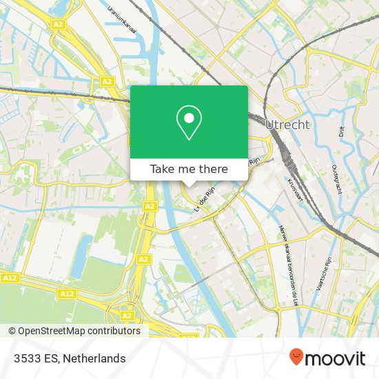 3533 ES, 3533 ES Utrecht, Nederland map