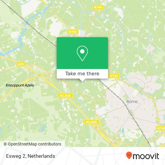 Esweg 2, 7625 SV Zenderen map