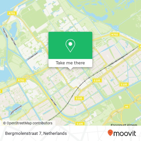 Bergmolenstraat 7, 1333 AA Almere-Buiten Karte