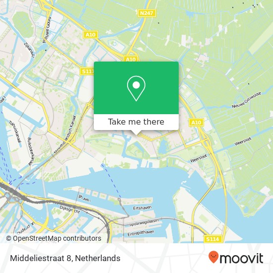 Middeliestraat 8, 1023 AK Amsterdam map