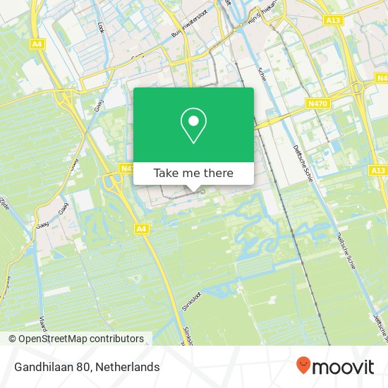 Gandhilaan 80, 2622 GE Delft map