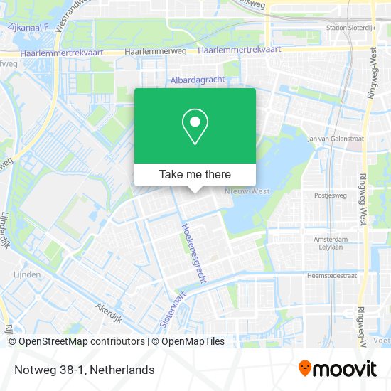 How to to Notweg 38-1 in Amsterdam by Bus, Train, Metro or Light Rail?