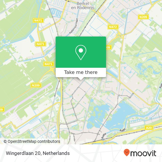 Wingerdlaan 20, 3053 PR Rotterdam map