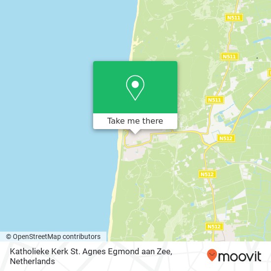 Katholieke Kerk St. Agnes Egmond aan Zee, Voorstraat 112 map