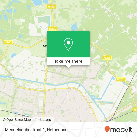 Mendelssohnstraat 1, 5011 PA Tilburg map