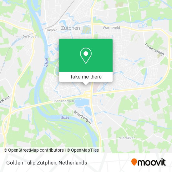 Golden Tulip Zutphen map