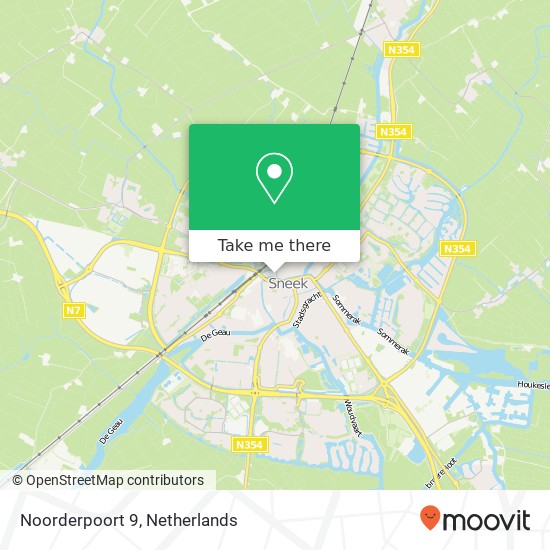 Noorderpoort 9, 8601 HA Sneek map