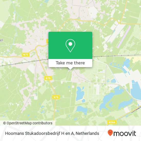 Hoomans Stukadoorsbedrijf H en A, Woutjesdijk 4 map
