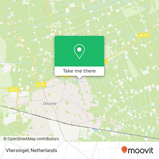 Vliersingel, 5754 HZ Deurne map