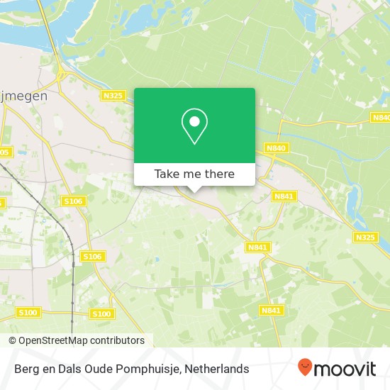 Berg en Dals Oude Pomphuisje, Prinses Margrietlaan 1 map