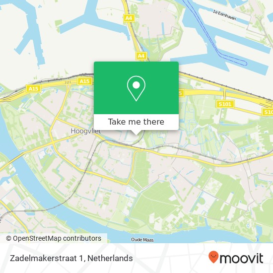 Zadelmakerstraat 1, 3194 DL Hoogvliet map