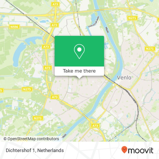 Dichtershof 1, 5921 DB Blerick map