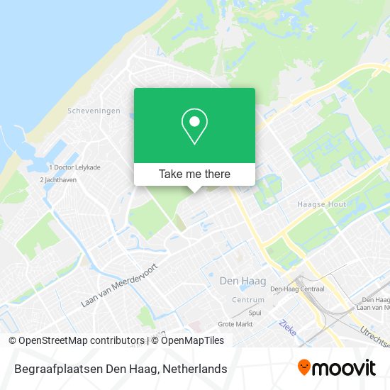 Begraafplaatsen Den Haag map