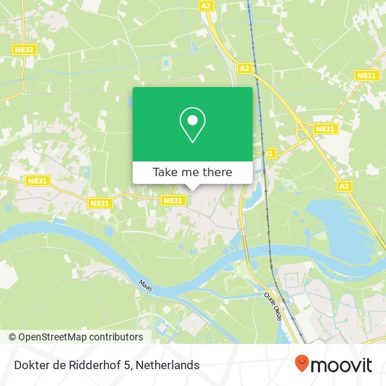 Dokter de Ridderhof 5, 5321 RV Hedel map