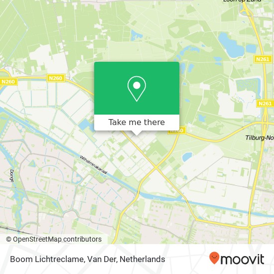 Boom Lichtreclame, Van Der map