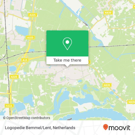 Logopedie Bemmel/Lent map