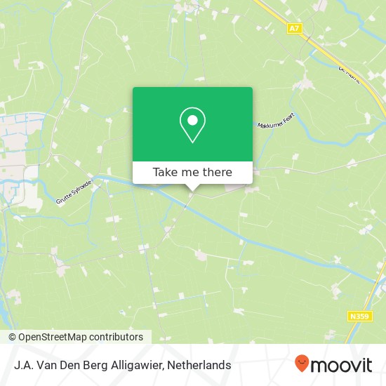 J.A. Van Den Berg Alligawier Karte